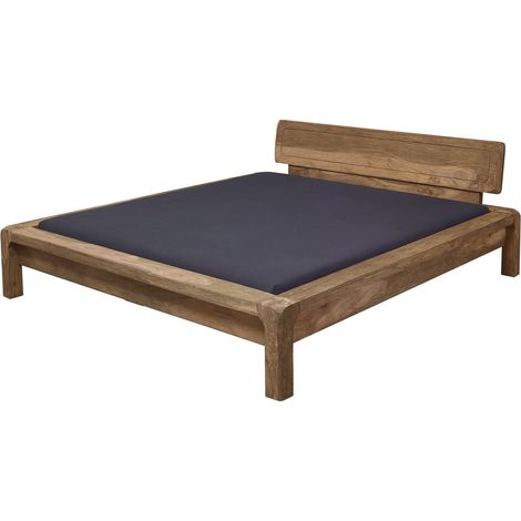 Bett Sheesham 200x200x80 braun geölt BUENO 002