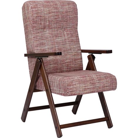 Poltrona in legno di faggio con tessuto Rosso strit - Molisana (1/4)