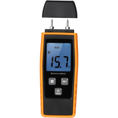 Humidimètre, humidimètre numérique LCD pour bois, détecteur d'humidité du bois, testeur d'humidité, avec plage de sonde à 2 broches 0 % ~ 80 % (1/5)