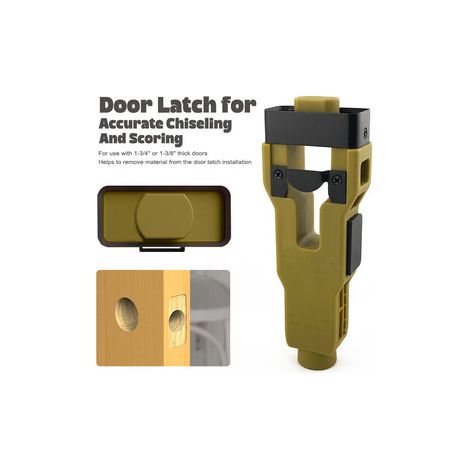 Lot de 2 kits de mortaisage pour targette de porte – Outil d’installation pour creuser une entaille précise – Aide à enlever le matériau et poser facilement une serrure à pêne dormant (1/4)