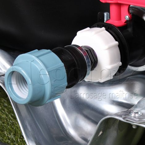 Negomix – Adaptateur droit PE 32 mm – Raccord femelle S60x6 – Sortie PEHD pour cuve de récupération d'eau – Usage irrigation et eau potable (1/3)