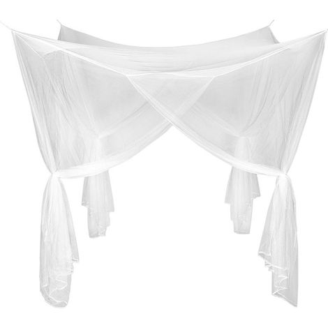 Kuppelförmiges Moskitonetz – 220 x 220 x 210 cm – Weiß – Für Einzel- oder Doppelbetten – 156 Löcher pro Quadratzoll (1/5)