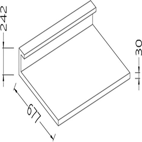 Option: plan acier inox scotch-brite - Diamond
