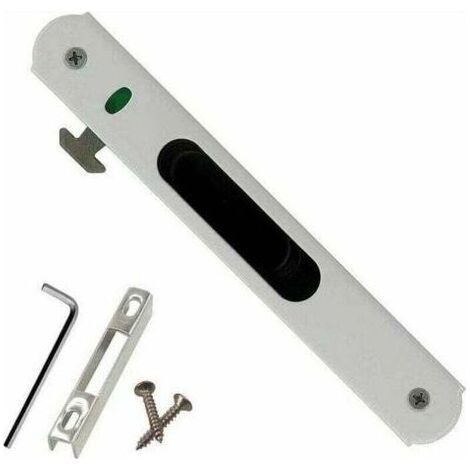 Loquet et targette,Serrure de porte coulissante - Garnitures de quincaillerie de verrouillage simple de fenêtre de porte coulissante en acier inoxydable de ménage (1/3)