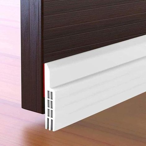 Paraspifferi per porte a doppia parete isolante Enowelir - Guarnizione insonorizzante in silicone - Resistente al freddo e agli insetti (bianco) 100 cm (1/4)