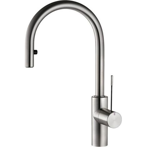 KWC Küchenarmatur Ono 3 mit ausziehbarem Auslauf Edelstahl Hochdruck (1/3)