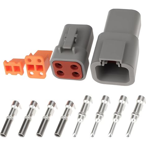 1 Set of 4-Pin Waterproof Connectors DTP Series DTP04-4P DTP06-4S for Electrical Applications (1/5)
