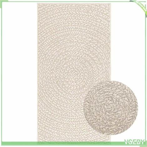 4010371 Tapis ZIZUR crème 60x110 cm aspect de jute intérieur extérieur (1/5)