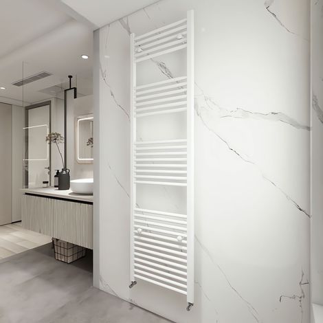 Acezanble Straight White Heated Towel Rail Radiator 1800 x 500 mm (1/4)