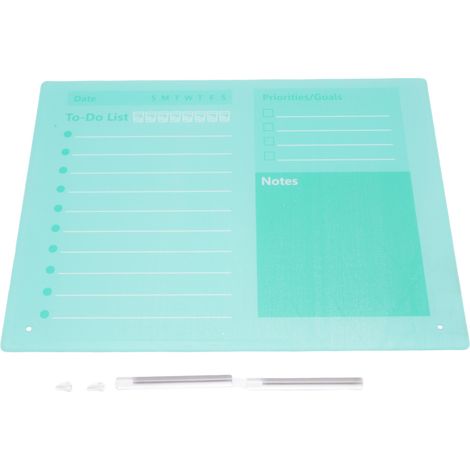 Tableau Blanc Planificateur Acrylique Bureau Calendrier To Do Liste – Avec Support Bureau Maison École, Vert 30x25cm (1/5)