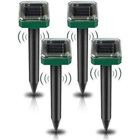 Set mit 4 Ultraschall-Solar-Abwehrgeräten gegen Maulwürfe, Mäuse und Wühlmäuse im Garten (1/5)