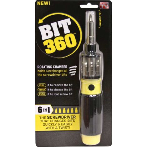 TRADE SHOP - Bit 360 Cacciavite 6 In 1 Twist Bit Punte Magnetiche Universale Casa Lavoro Kit - (1/3)