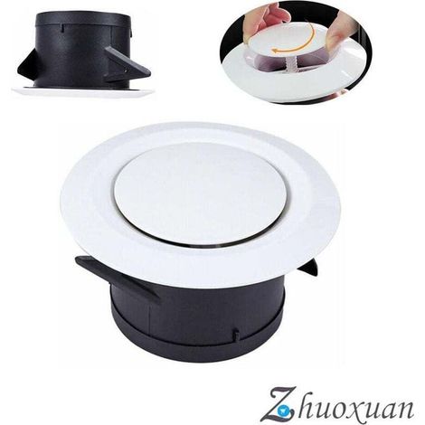 Bouche VMC 100mm – Grille de ventilation ajustable en plastique – Installation facile pour extraction et insufflation d'air (1/5)