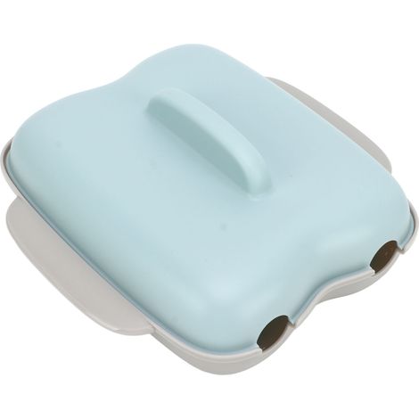 Cuiseur à maïs micro-ondes sans BPA, 2 épis, portable et lavable, outil de cuisine bleu avec poignée. (1/5)