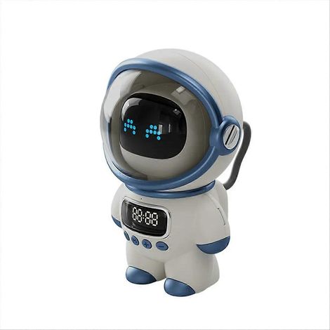 Enceinte Bluetooth Smart Astronaut portable stéréo horloge de table blanche (1/5)