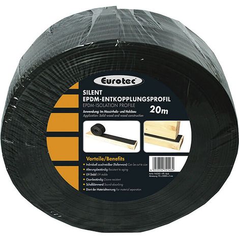 Silent EPDM-Entkopplungsprofil 20m