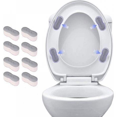 toilet seat stops, self-adhesive seat risers, toilet seat fixing, rubber toilet seat stops, 4.51.82.5 cm (1/5)