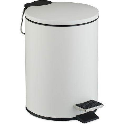 Papelera de baño con pedal, 3 L - Cierre suave, manos libres