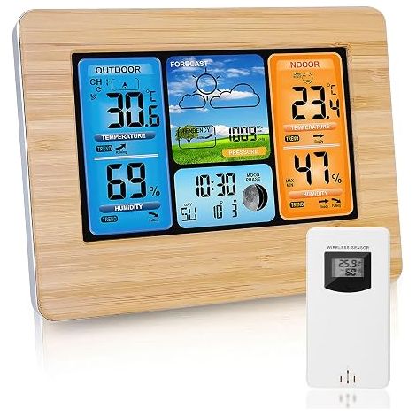 Wireless Indoor Outdoor Weather Station with 1 Sensors (1/5)