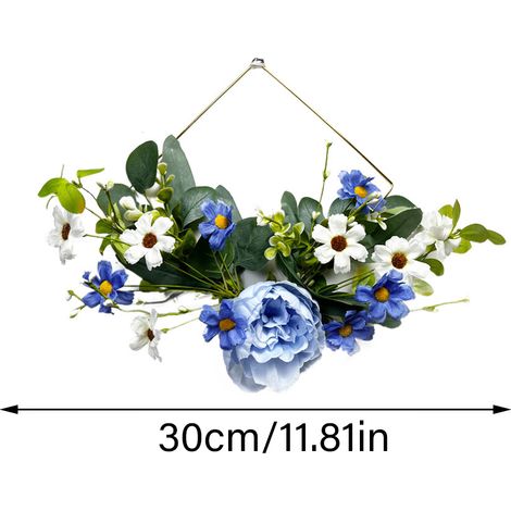 Couronne de tournesols artificiels pour porte et décoration intérieure (1/5)