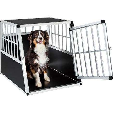 Cage Caisse de transport solide en métal et bois pour chiens