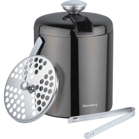 Cubitera 1,3L + pinzas contenedor de cubitos de hielo KLAUSBERG KB-7656 grafito (1/5)