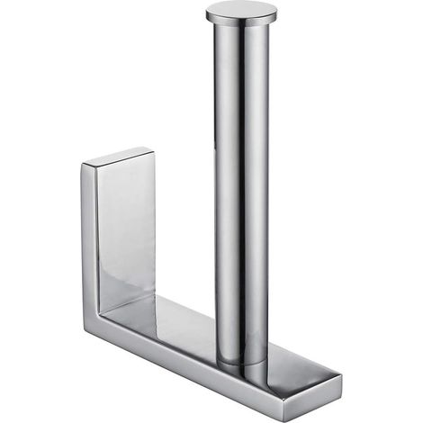 Porte-papier toilette mural en acier inoxydable, support vertical/horizontal moderne, porte-essuie-tout, finition polie. (1/5)