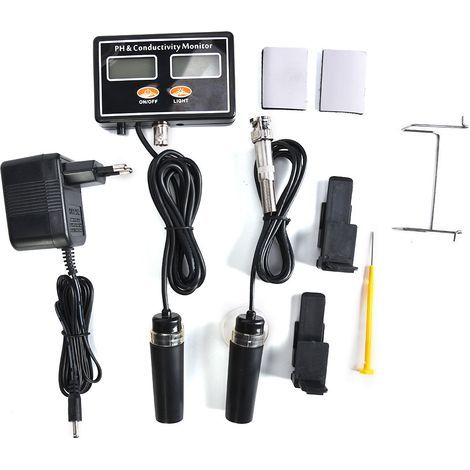 Wasserqualitätsmessgerät, Online-pH-/EC-Monitor, mit austauschbarer pH-Sonde, 220-V-EU-Stecker (1/5)