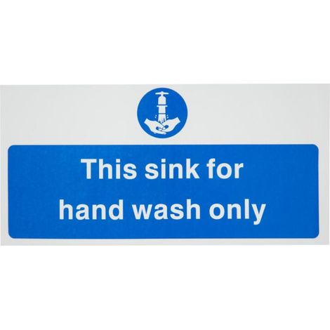 Signalétique pour le lavage des mains uniquement (en anglais) - VOGUE (1/4)