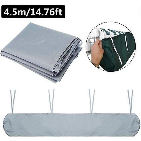 Bâche de protection solaire, housse pour volet roulant rétractable (2,5 mètres, gris) (1/5)