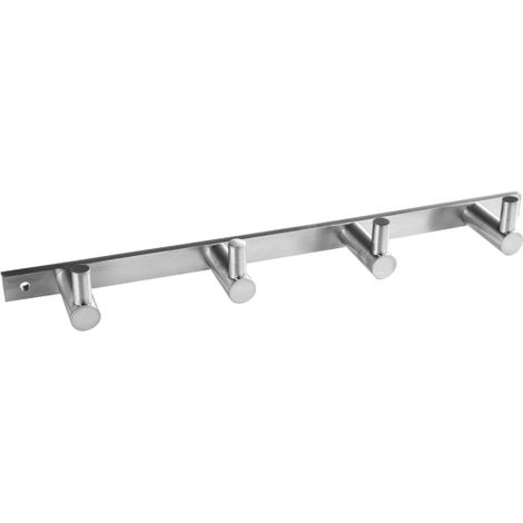 Patère quadruple NEO en acier inoxydable 27 x2,8 x4 cm (1/4)