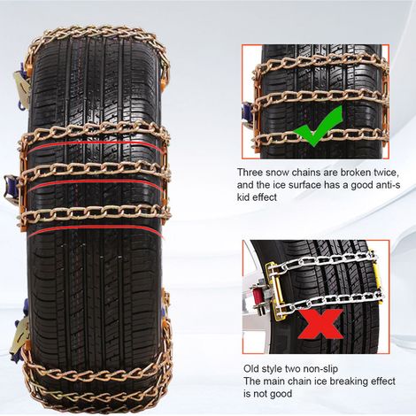Chaînes à neige auto antidérapantes, chaînes de pneu anti-glissement pour voiture, SUV et camion (1/4)