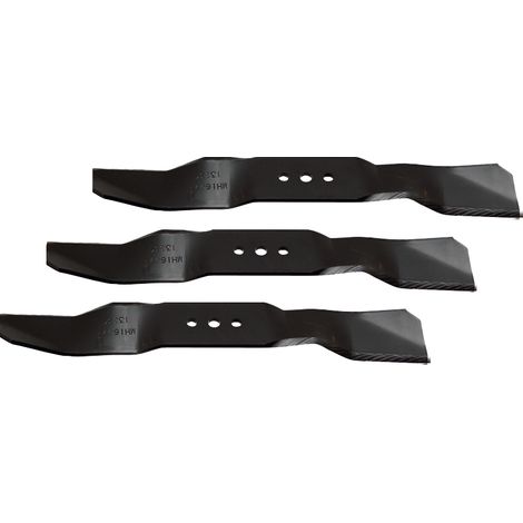 Juego de 3 cuchillas trituradoras de 390 mm (39 cm) para cortacésped Husqvarna Rider 5041882-10