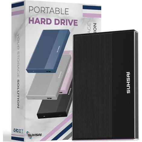 Disque Dur Externe 500 Go, 2,5 Pouces, USB 3.0 pour PC - Noir (1/5)