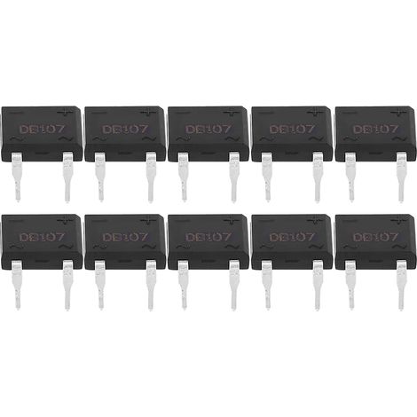 Le pont redresseur DB107 convient aux appareils ménagers et aux circuits électroniques industriels, 1A 1000V (paquet de 10). (1/5)