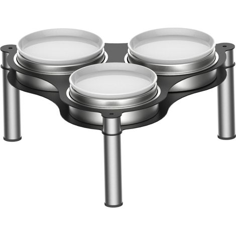 Présentoir de buffet réfrigéré 3 assiettes en porcelaine