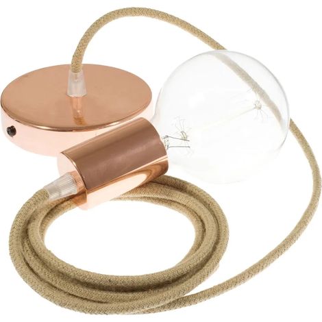 Lámpara creative-cables rn06 kit colgante yute cobre (1/3)
