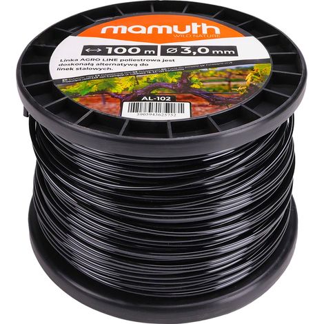AGRO LINE PET NOIR 3,0mm 100m VIGNE MAMUTH, FRAISE Support de plantes (1/5)