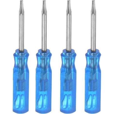 4Pcs Mini Tournevis Torx T5 Magnétique Étoile 45mm Longueur Bleu (1/5)
