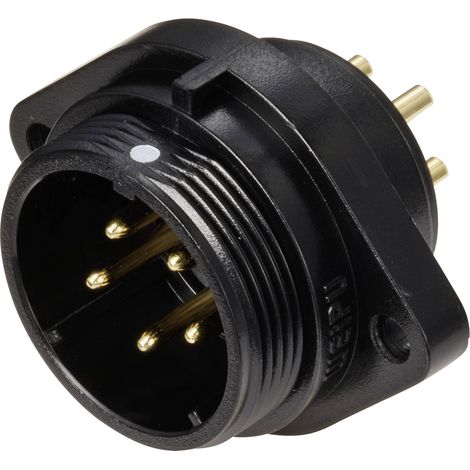 Connecteur pour montage en facade embase mâle 5C pôles 15 A 500 V/AC IP68 Weipu SP2113 / P 5C D20518 (1/2)