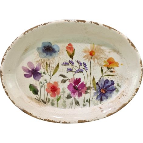 Assiette à fleurs décorative multicolore pour Vases et bougeoirs, idéale pour la décoration romantique de la maison (1/2)