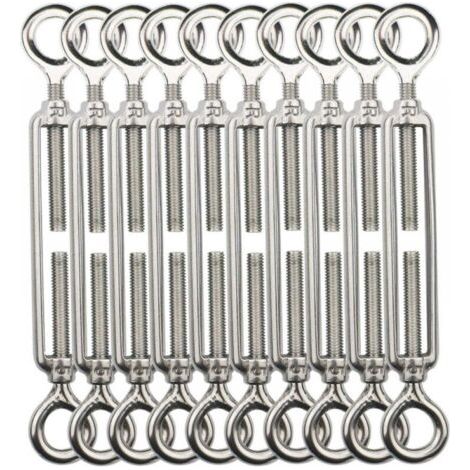 Tendicavo M5, tendicavo in acciaio inox 304 per stendibiancheria, appendiabiti, cavi per il corpo - 10 pezzi. (1/5)