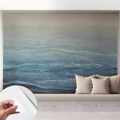 Carta da parati adesiva - lavabile - decorazione murale - per cucina - pellicola decorativa Mare calmo 208x146 cm (1/5)