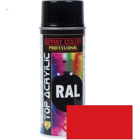 TOP ACRYLIC spray acrilico mate ral-3020 400ml rojo trafico , 0UNIDADES