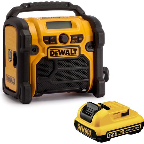 Dewalt DCR020 240v XR Compact DAB Digital Jobsite Radio + 2.0ah Battery (1/4)