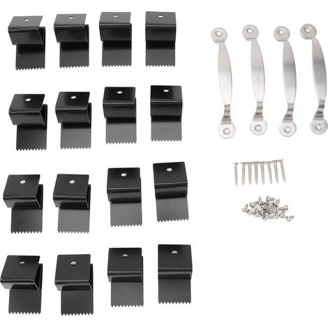 Lot de 16 clips anti-ouragan pour fenêtres, compatibles avec du contreplaqué de 1,27 cm d'épaisseur. En acier inoxydable, réutilisables, ils servent de fixations pour volets et autres éléments de prot (1/5)