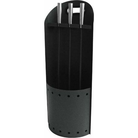 Utensili da Camino DKD Home Decor Nero Acciaio inossidabile (23 x 16 x 61 cm) (1/5)