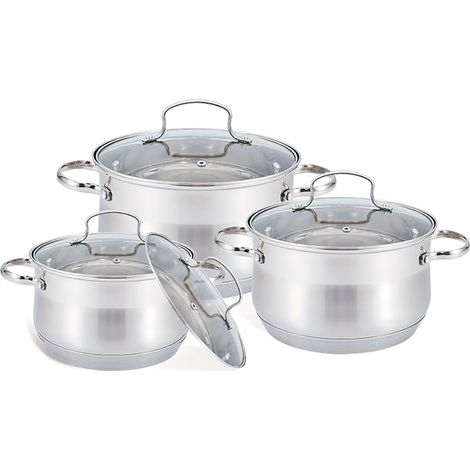 Ensemble de 6 casseroles MR-3512-6M (2,1 l, 2,9 l, 3,9 l) (1/4)