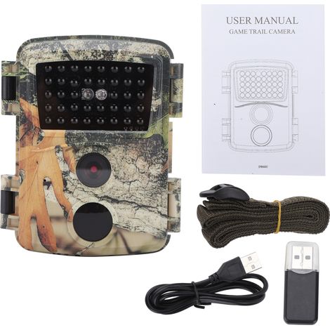 Caméra de chasse extérieure HD 1080P 12MP avec 38 lumières infrarouges, caméra vidéo de sentier de gibier PR600C (1/5)