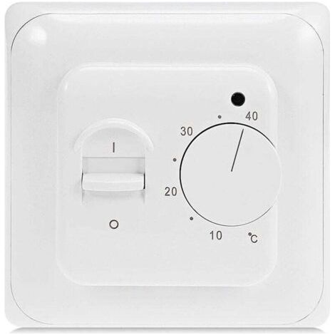 Pair Manueller Raumthermostat für elektrische Fußbodenheizung mit Sonde, 220 V AC, 16 A, mechanischer Thermostatregler für Fußbodenheizung